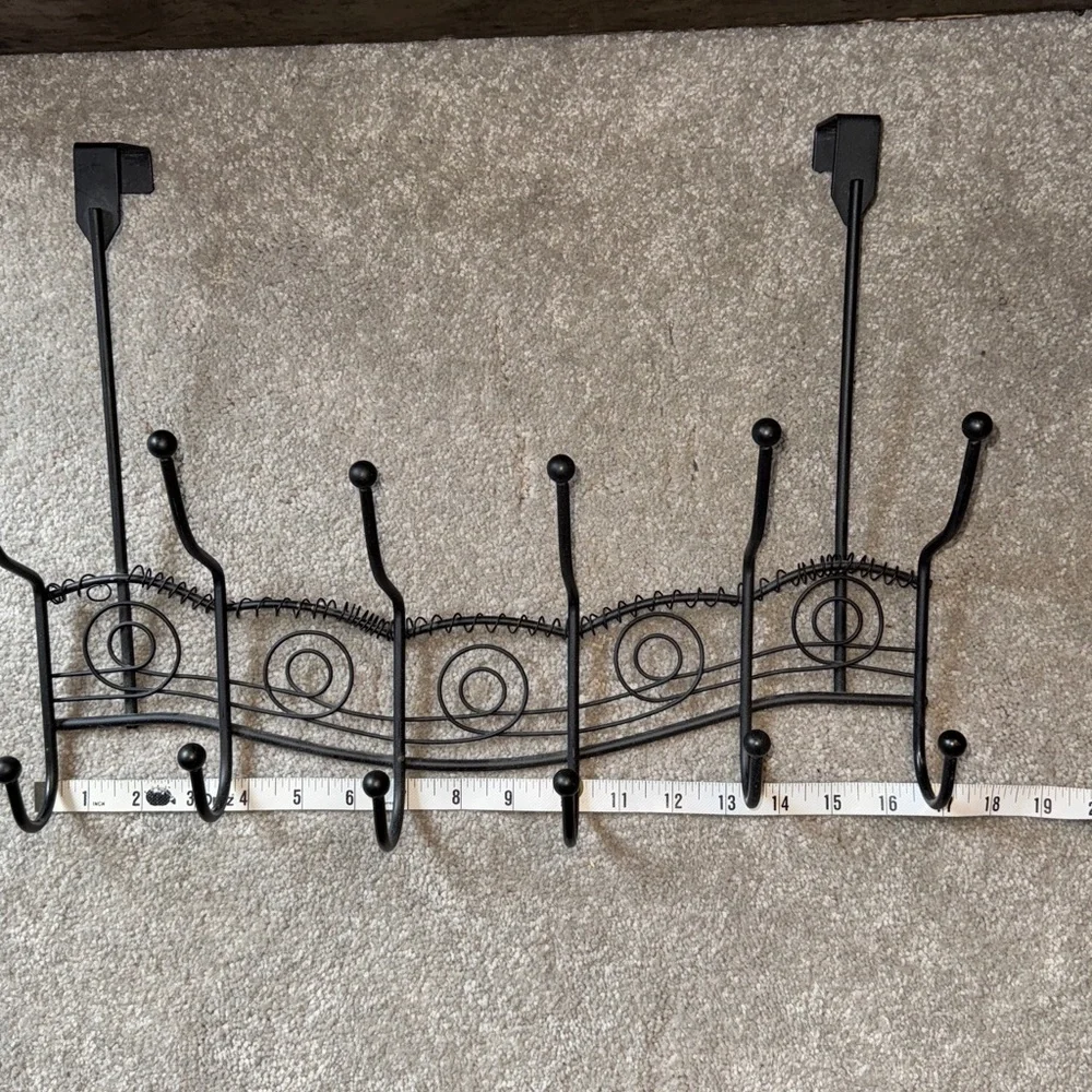 Over The Door Coat Hook Black Wrought Iron